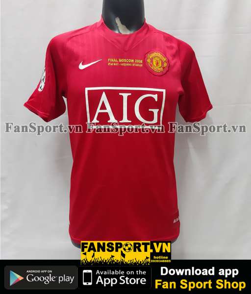Áo Manchester United Champion League Final 2008 home shirt jersey red