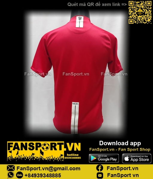 Áo Manchester United Champion League Final 2008 home shirt jersey red