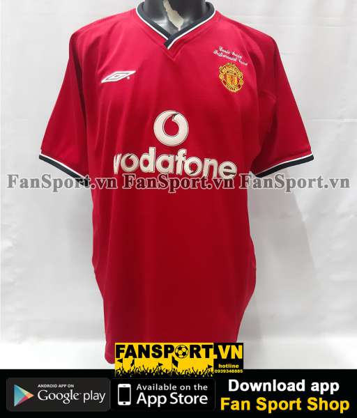 Áo đấu Testimonial Irwin Manchester United 2000 home shirt 2001 2002