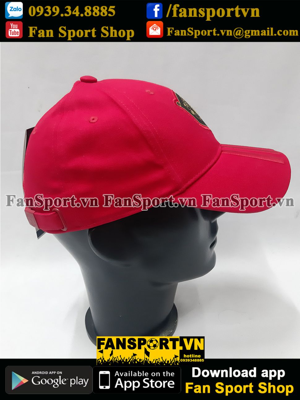 Nón Manchester United 2019-2020 red home cap hat EH5080 BNWT