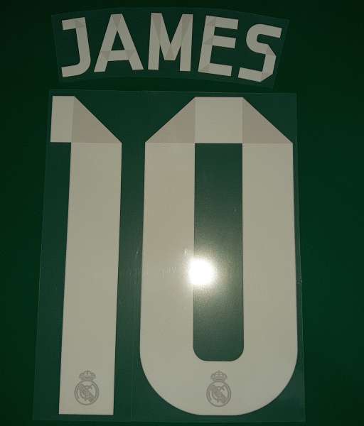 Font James #10 Real madrid 2014-2015 away third shirt nameset