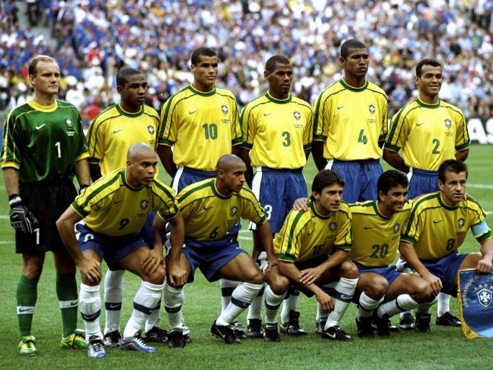 Áo đấu Brazil 1998-1999-2000 home shirt jersey yellow