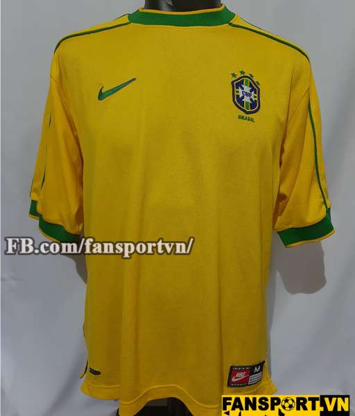 Áo đấu Brazil 1998-1999-2000 home shirt jersey yellow