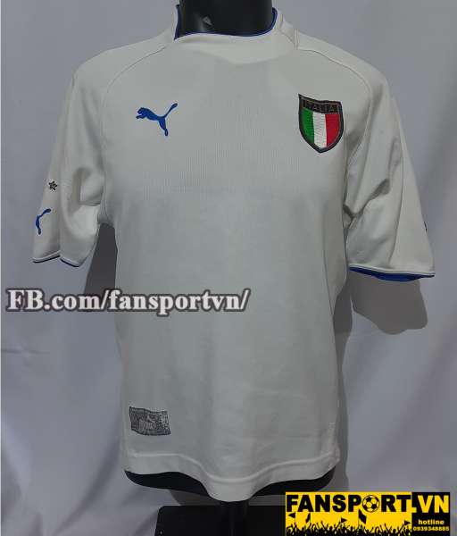 Áo đấu Italy 2003-2004 away shirt jersey white
