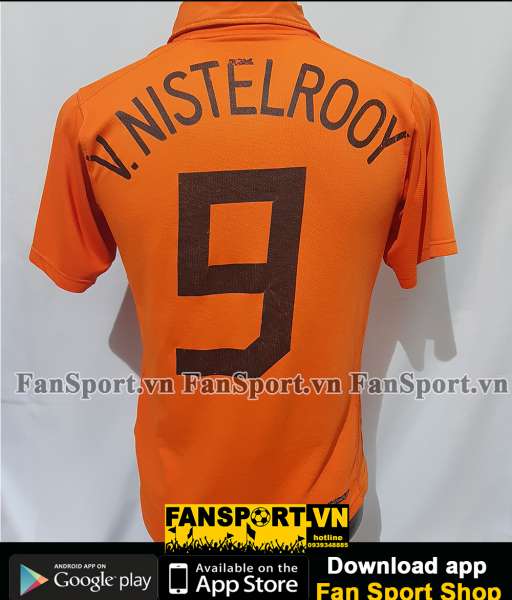 Áo Nistelrooy 9 Netherlands World Cup 2006 2007 2008 home shirt Hollan