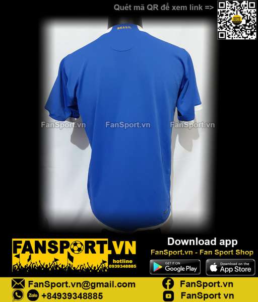 Áo đấu Brazil 2006-2007-2008 away shirt jersey blue 103890 Nike