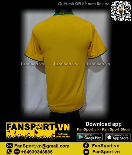 Áo đấu Brazil 2008-2009-2010 home shirt jersey yellow 258949 Nike