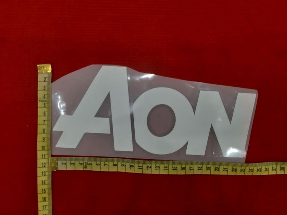 Decal white AON sponsor logo fan version