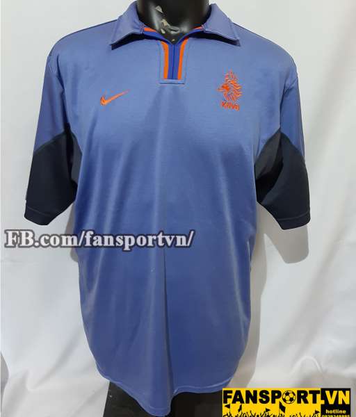Áo đấu Netherlands 2000 2001 2002 away shirt jersey blue Holland
