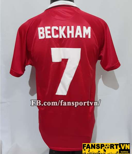 Áo đấu Beckham #7 Manchester United 1997-2000 Champion League shirt