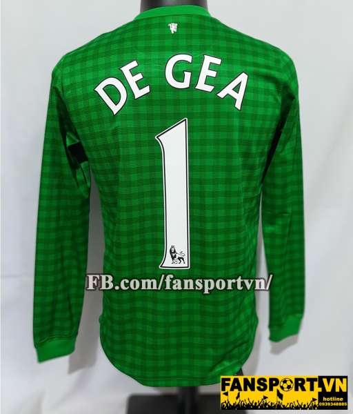 Áo De Gea #1 Manchester United 2012-2013 home goalkeeper shirt jerser