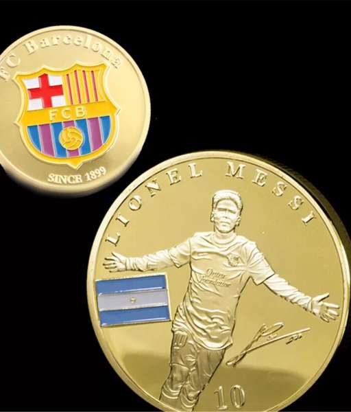 Đồng xu kỉ niệm Lionel Messi Barcelona coin