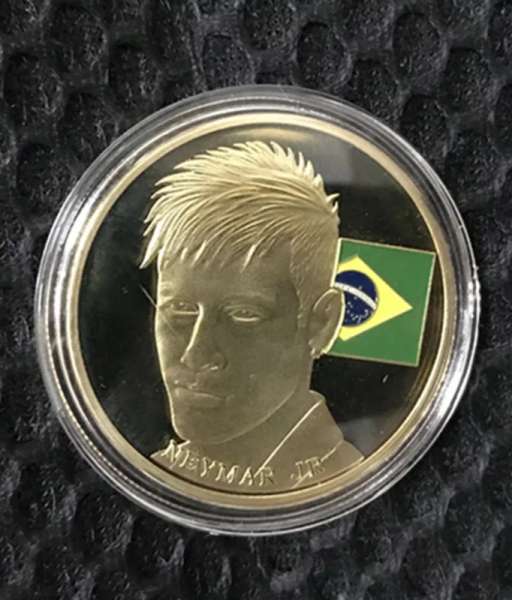 Đồng xu kỉ niệm Neymar Brazil coin
