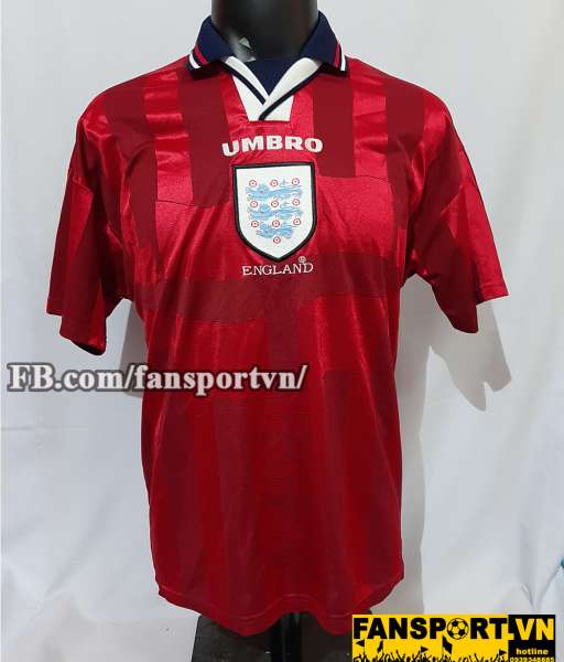 Áo đấu England 1997-1998-1999 away shirt jersey red