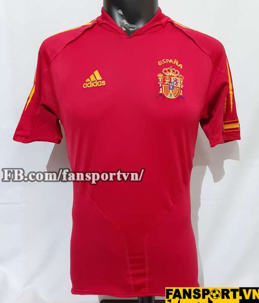 Áo đấu Spain 2003-2004-2005 home shirt jersey red