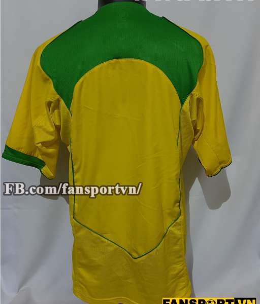 Áo đấu Brazil 2004-2005-2006 home shirt jersey yellow