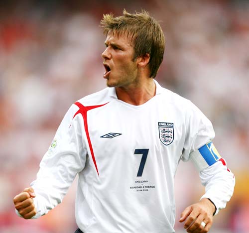Áo đấu Beckham #7 England 2005-2006-2007 home shirt jersey white