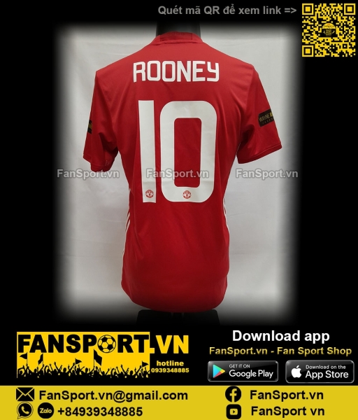 Áo testimonial Rooney 10 Manchester United 2016 shirt jersey AI6720