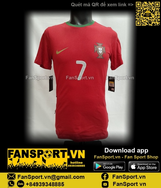 Áo Ronaldo 7 Portugal 2012-2013-2014 home shirt jersey 888334 T-shirt