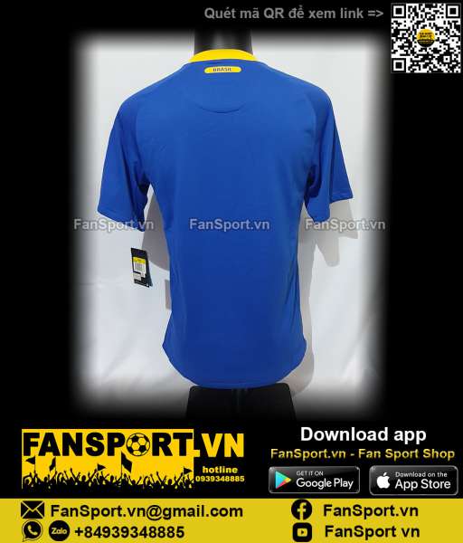 Áo đấu Brazil 2010-2011 away shirt jersey blue 369251 Nike BNWT