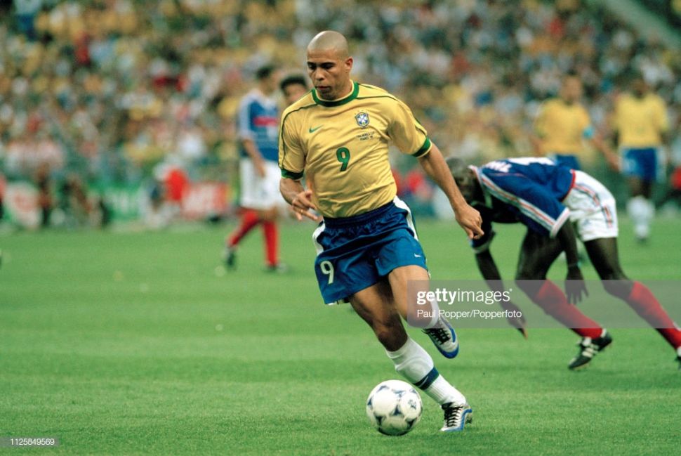 Áo Ronaldo #9 Brazil World Cup 1998 home shirt jersey yellow 1999-2000