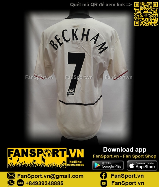 Áo Beckham 7 Manchester United 2002-2003 away shirt jersey 184951 Nike