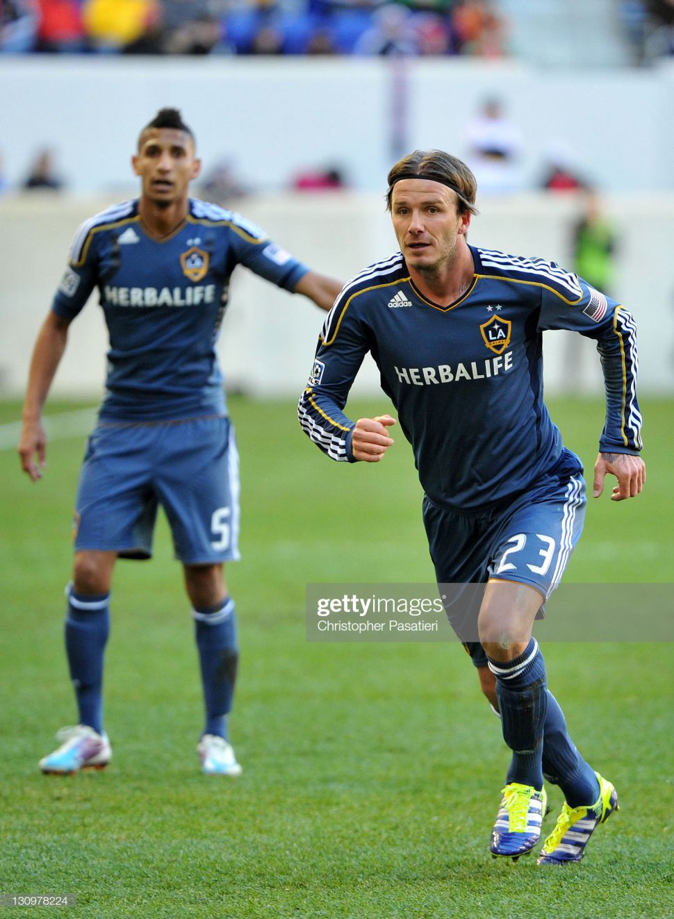 Áo đấu Beckham #23 LA Galaxy 2011-2012 away shirt jersey blue