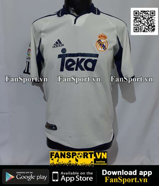 Áo đấu Real Madrid 2000-2001 home shirt jersey white 685331 Adidas