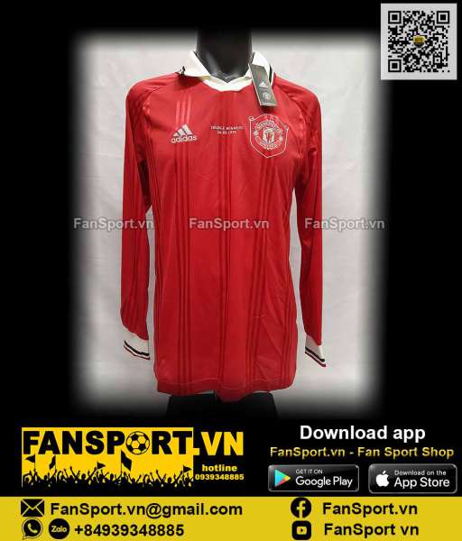 Áo Manchester United Treble 1999 icons teel shirt jersey DX9081 adidas