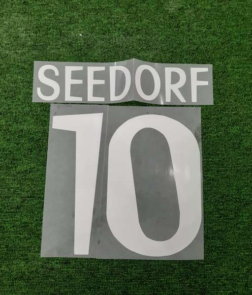 Font Seedorf #10 Real Madrid 1999-2000 away white nameset
