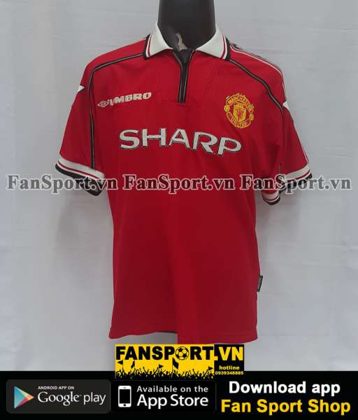 Áo đấu Manchester United 1998-1999-2000 home shirt jersey