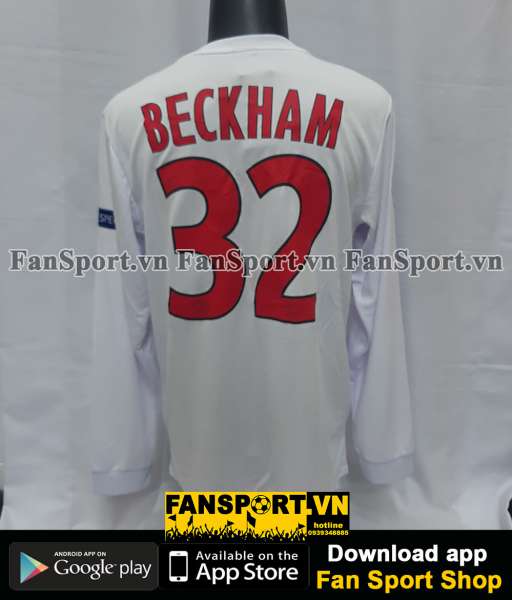 Áo đấu Beckham #32 PSG 2011-2012-2013 away shirt jersey white