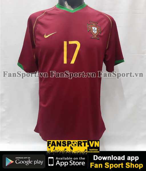 Áo đấu Ronaldo 17 Portugal World Cup 2006 home shirt jersey 2007 2008