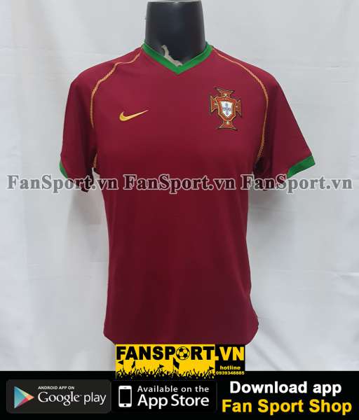 Áo đấu Portugal 2006-2007-2008 home shirt jersey