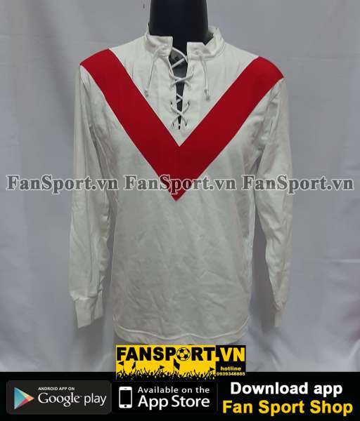Áo đấu Manchester United 1908-1909 home white shirt jersey