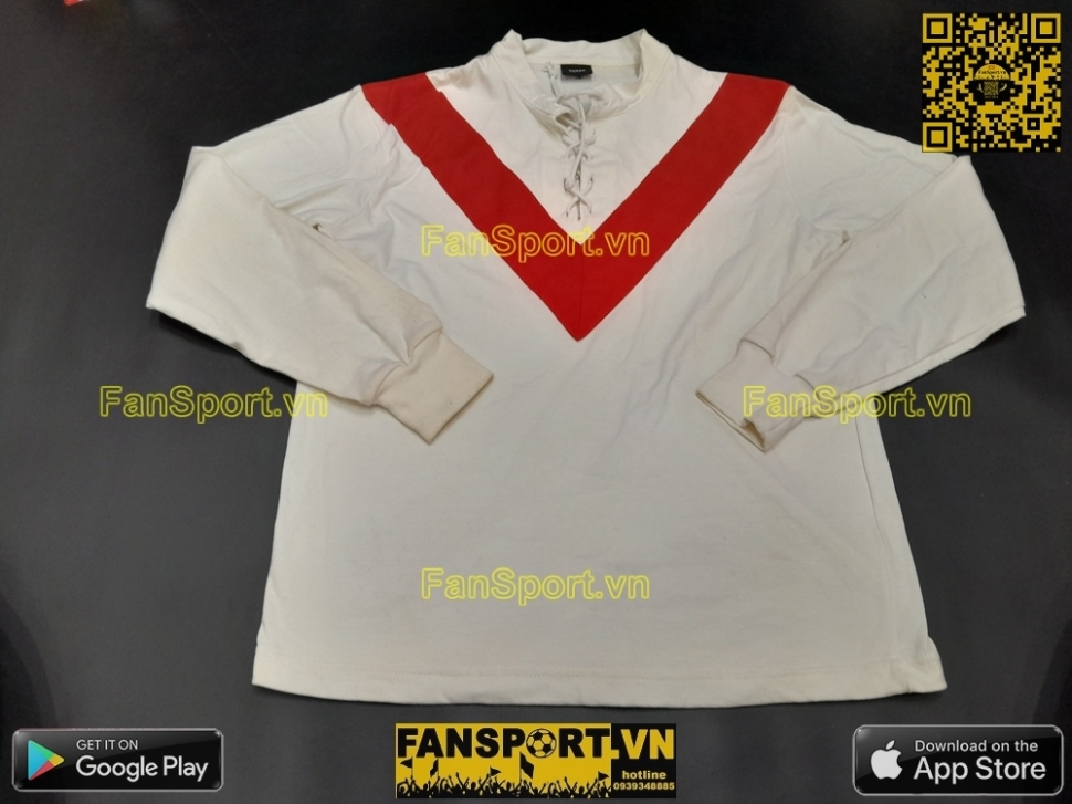 Áo đấu Manchester United 1909-1927 home white shirt jersey Toffs retro