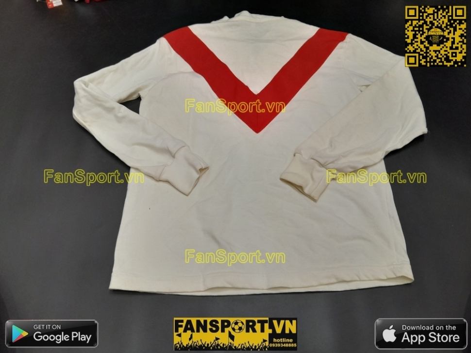 Áo đấu Manchester United 1909-1927 home white shirt jersey Toffs retro