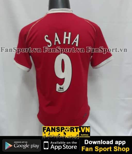 Áo đấu Saha #9 Manchester United 2006-2007 home shirt jersey red