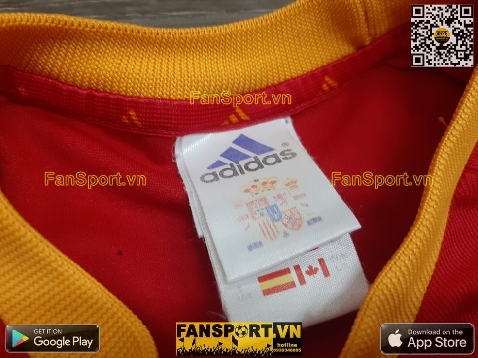 Áo đấu Spain 2002-2003-2004 home shirt jersey red 298547 Adidas