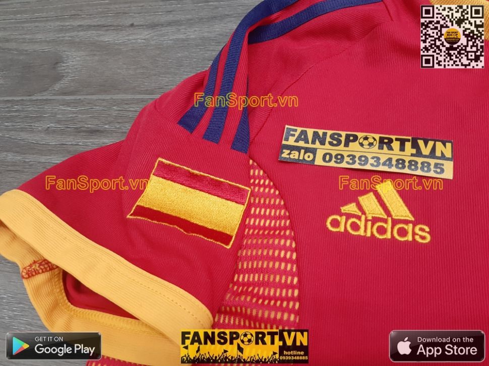 Áo đấu Spain 2002-2003-2004 home shirt jersey red 298547 Adidas