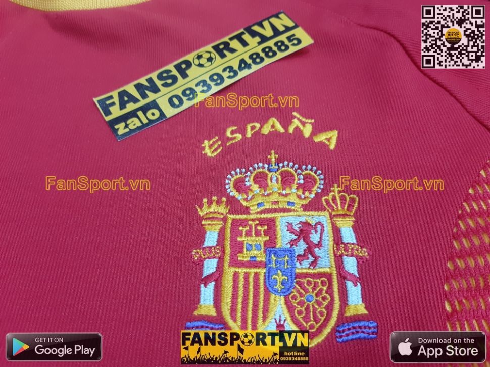 Áo đấu Spain 2002-2003-2004 home shirt jersey red 298547 Adidas
