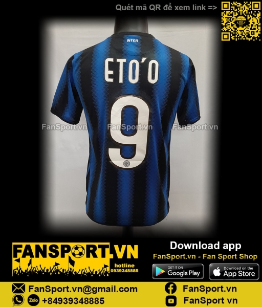 Áo đấu Samuel Eto'o Internazionale Milan 2010-2011 home shirt jersey