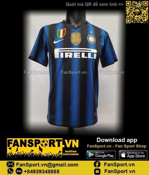 Áo đấu Samuel Eto'o Internazionale Milan 2010-2011 home shirt jersey