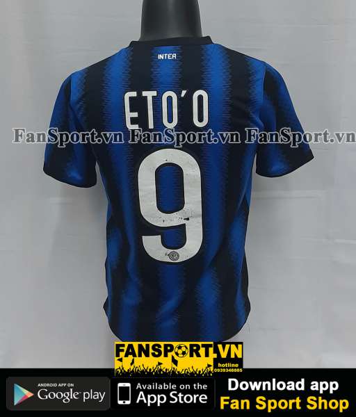 Áo đấu Samuel Eto'o 9 Internazionale Milan 2010-2011 home shirt jersey