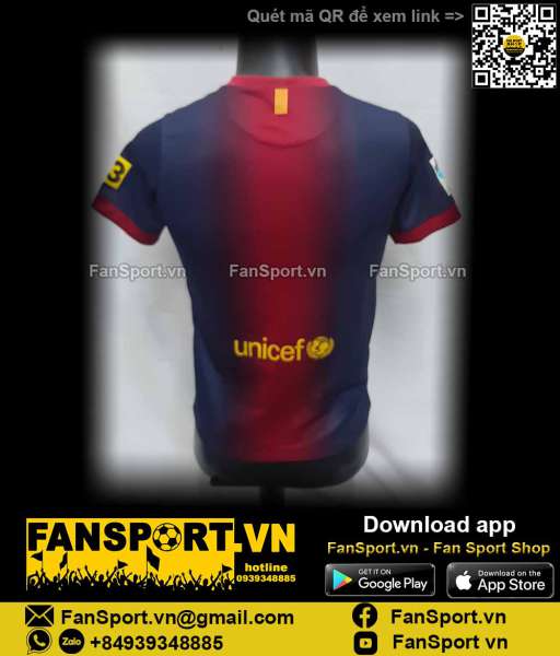 Áo đấu Barcelona 2012-2013 home shirt jersey red blue 478313-410 Nike