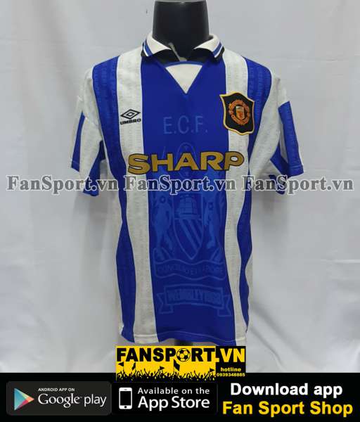 Áo đấu Manchester United 1994-1995-1996-1997 third shirt jersey blue