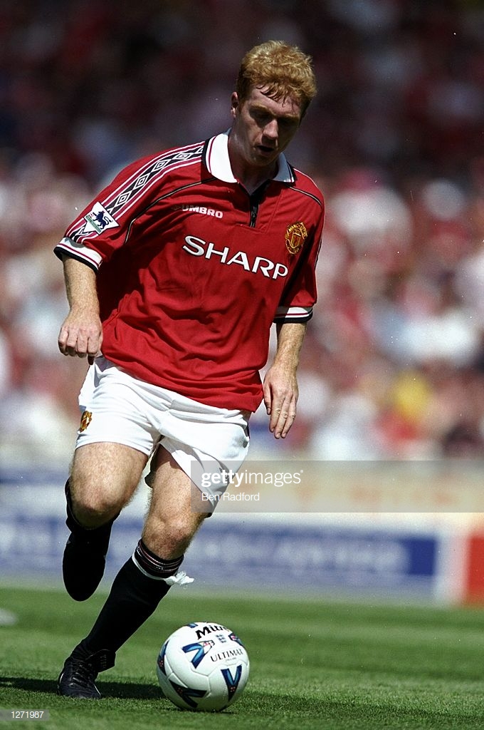 Áo đấu Scholes 18 Manchester United 1998-1999-2000 home shirt jersey