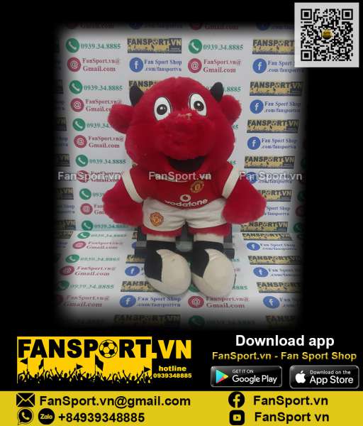 Thú bông 20cm Fred the Red mascot Manchester United red Vodafone