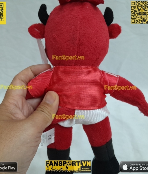 Thú bông 25cm Fred the Red mascot Manchester United red Chevrolet new