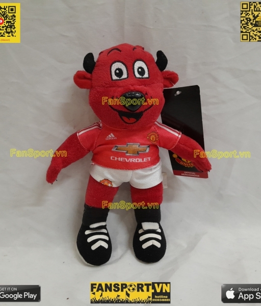 Thú bông 25cm Fred the Red mascot Manchester United red Chevrolet new